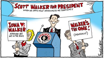 
Political cartoon U.S. Scott Walker 2016