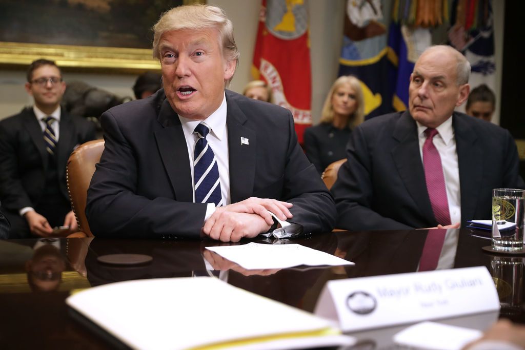 President Trump and Chief of Staff John Kelly.