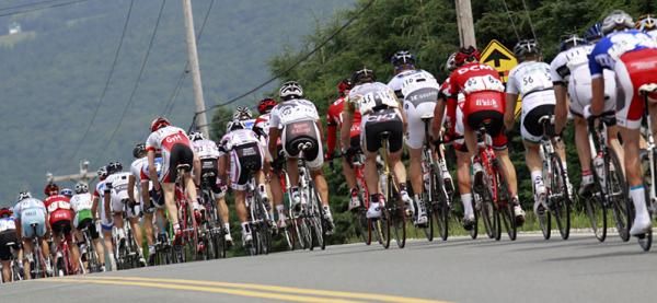 A narrow road near Thetford Mines during stage two.