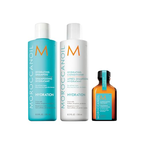 Moroccanoil Hydrate &amp;amp; Shine Hair Set | Shampoo, Conditioner &amp;amp; Treatment Set
