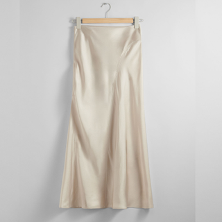 & Other Stories Satin Midi Skirt