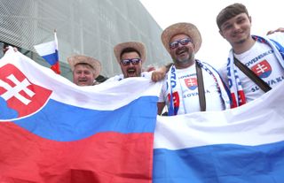 Slovakia fans before their Euro 2024 clash with Ukraine