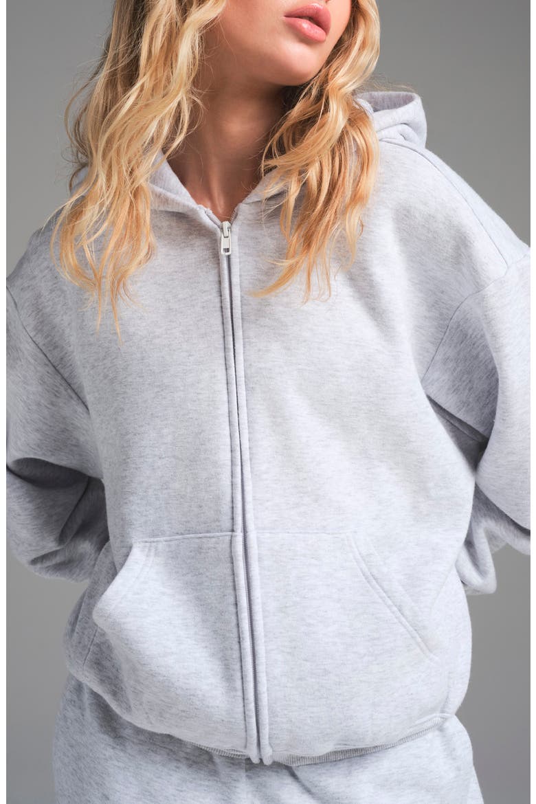 Cotton Fleece Blend Classic Zip-Up Hoodie