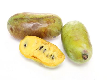 Peeled And Unpeeled Pawpaw Fruit