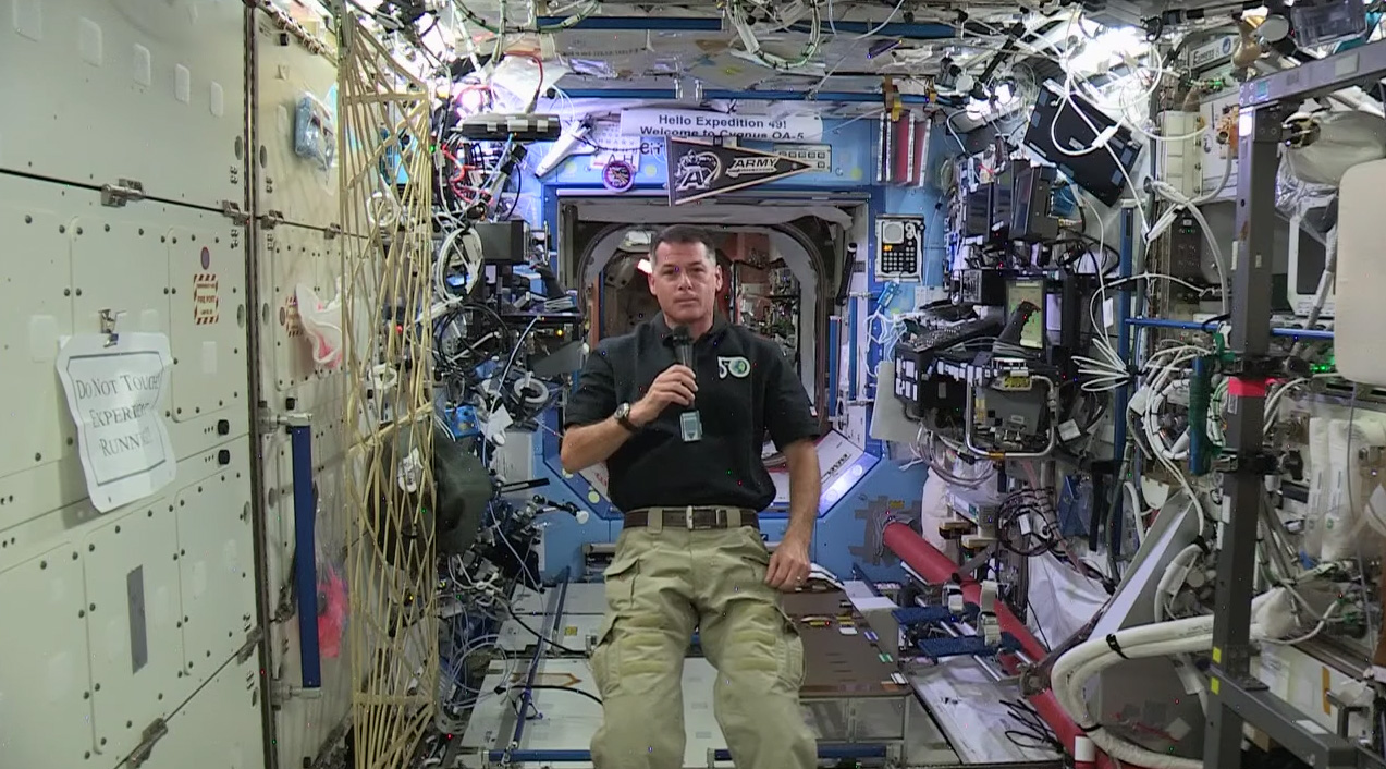 NASA astronaut Shane Kimbrough, Expedition 50 mission commander and a retired U.S. Army Colonel, pays tribute to U.S. service members in a new video message recorded on the International Space Station. 