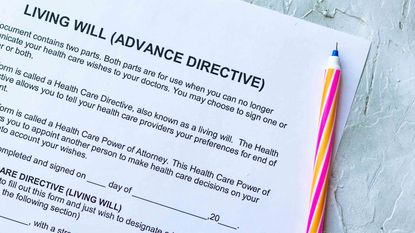 6. Keeping advance directives for health care in a safe deposit box