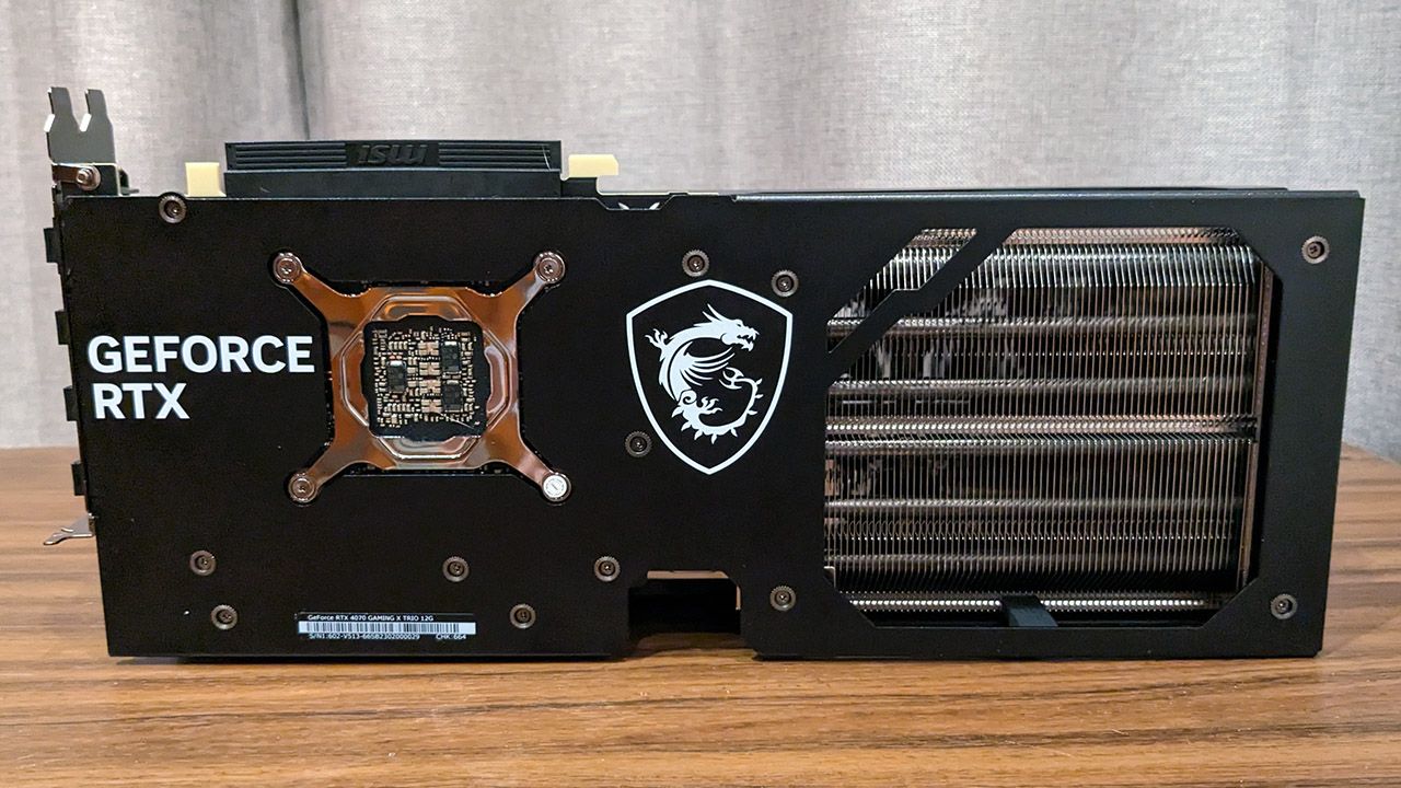 MSI GeForce RTX 4070 Gaming X Trio rear view