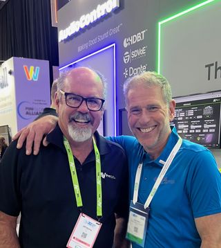 AVPro Global CEO Jeff Murray (left) with Jason Aldous of Aldous Systems.