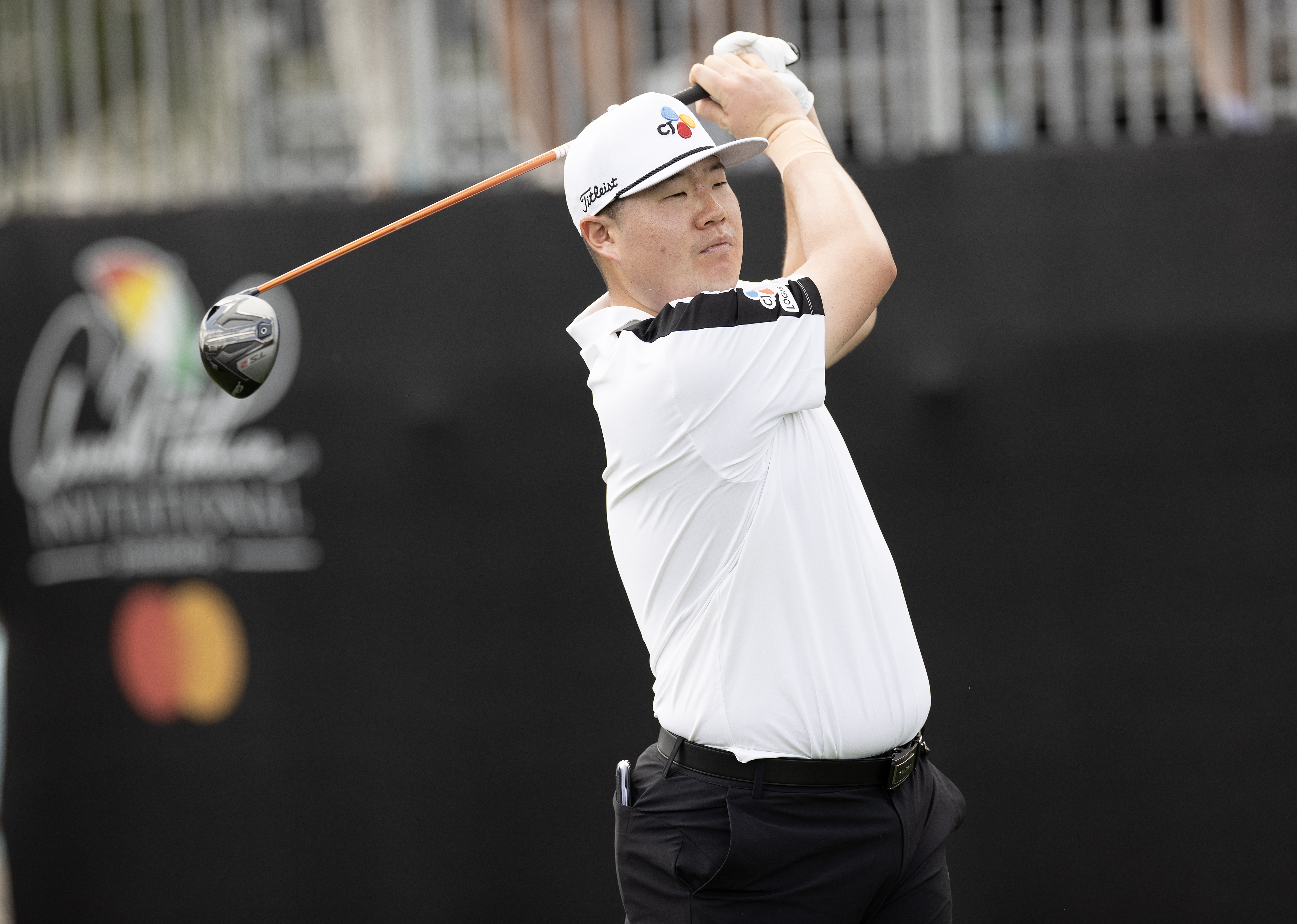 Sungjae Im hits a driver off the tee