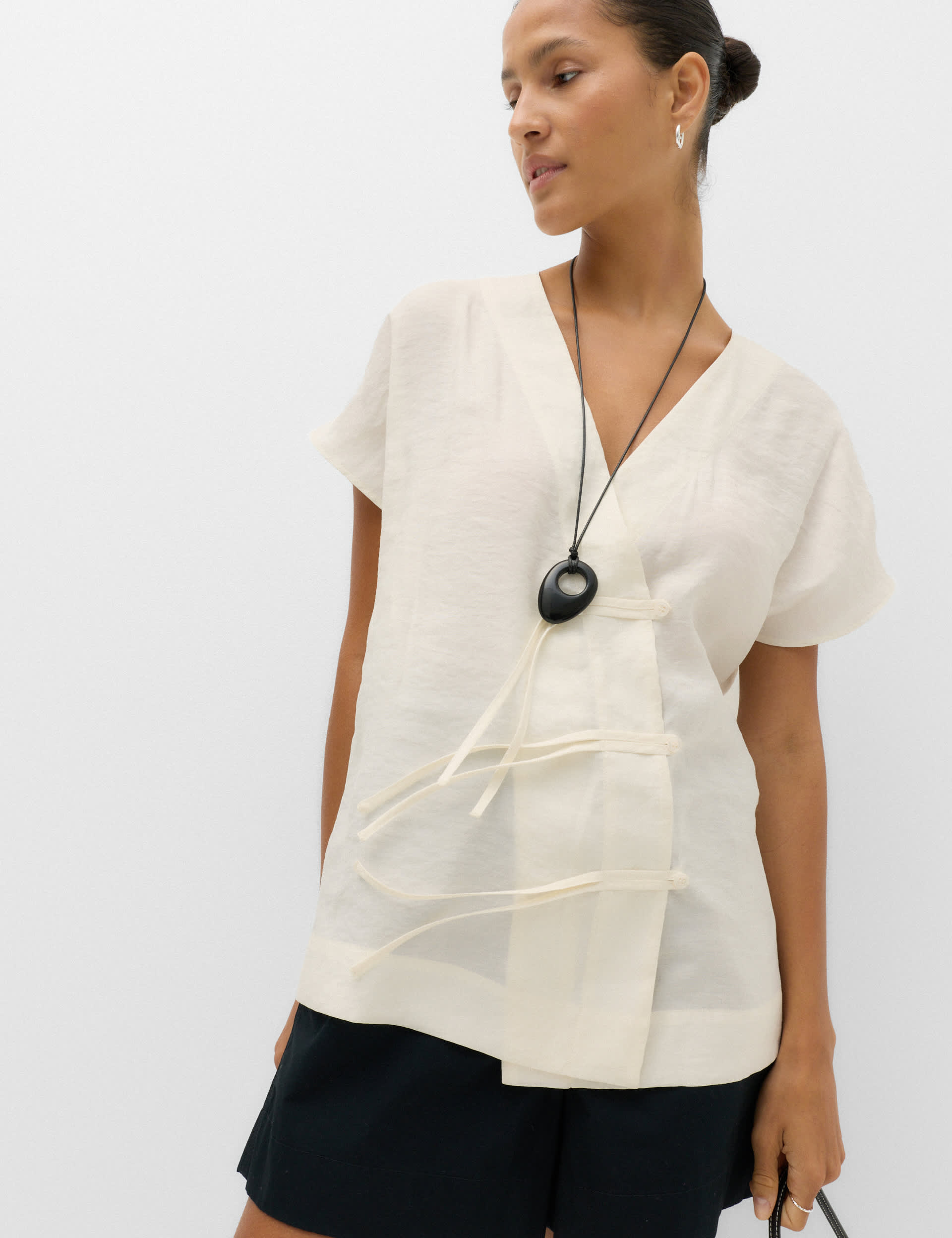 Modal Rich Button-Detail Shirt