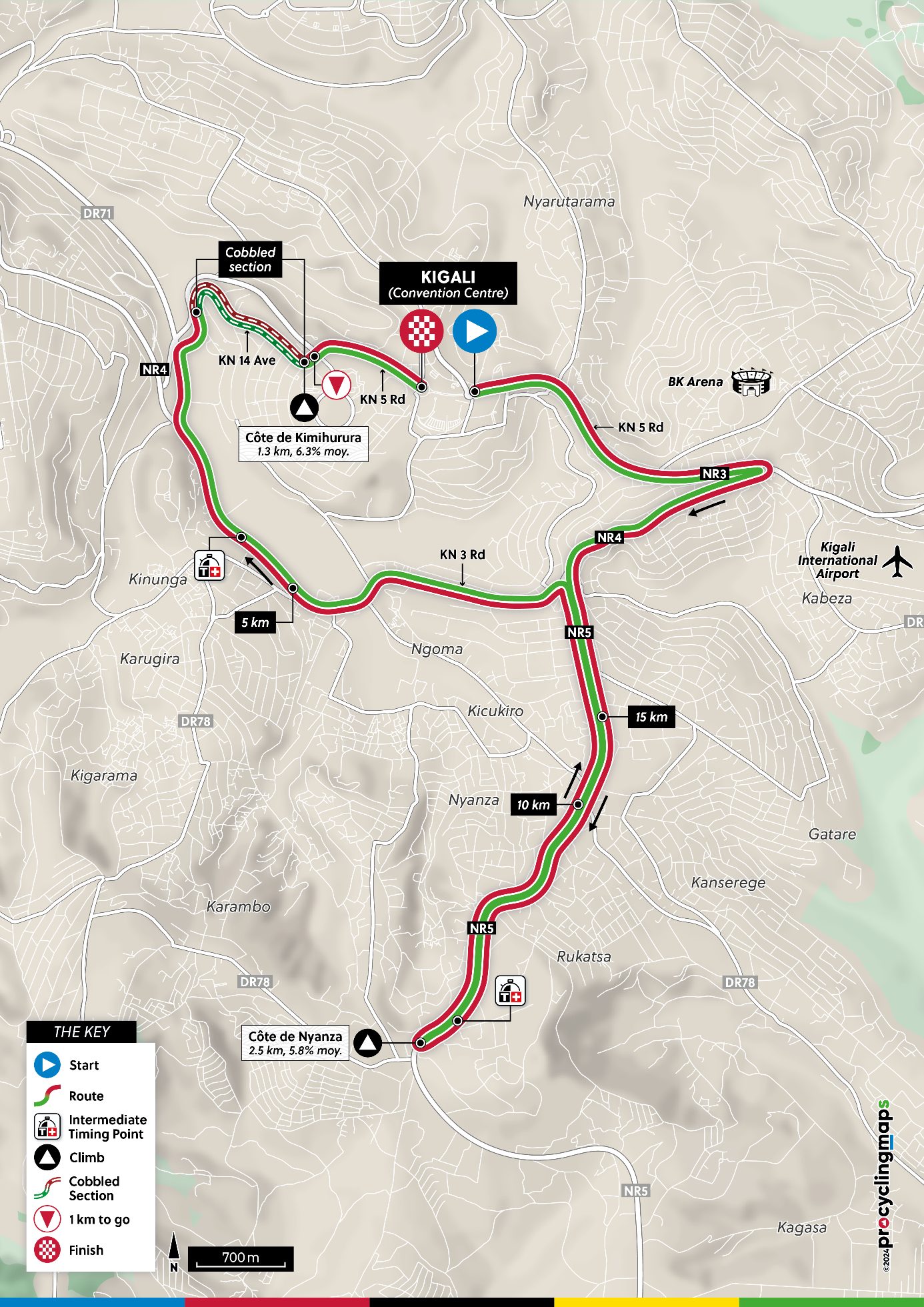 The course for the 2025 World Championships time trial