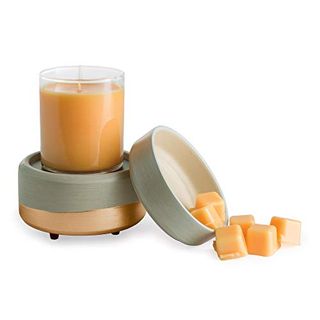 Candle Warmers Etc 2-In-1 Candle and Fragrance Warmer for Warming Scented Candles or Wax Melts and Tarts With to Freshen Room, Midas