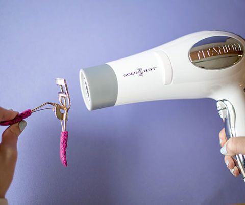 Hairdryer on your lash curlers