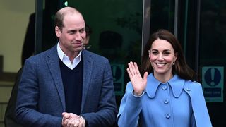 ballymena, northern ireland february 28 prince william, duke of cambridge and catherine, duchess of cambridge engage in a walkabout in ballymena town centre on february 28, 2019 in ballymena, northern ireland prince william last visited belfast in october 2017 without his wife, catherine, duchess of cambridge, who was then pregnant with the couples third child this time they concentrate on the young people of northern ireland their engagements include a visit to windsor park stadium, home of the irish football association, activities at the roscor youth village in fermanagh, a party at the belfast empire hall, cinemagic, a charity that uses film, television and digital technologies to inspire young people and finally dropping in on a surestart early years programme photo by charles mcquillangetty images