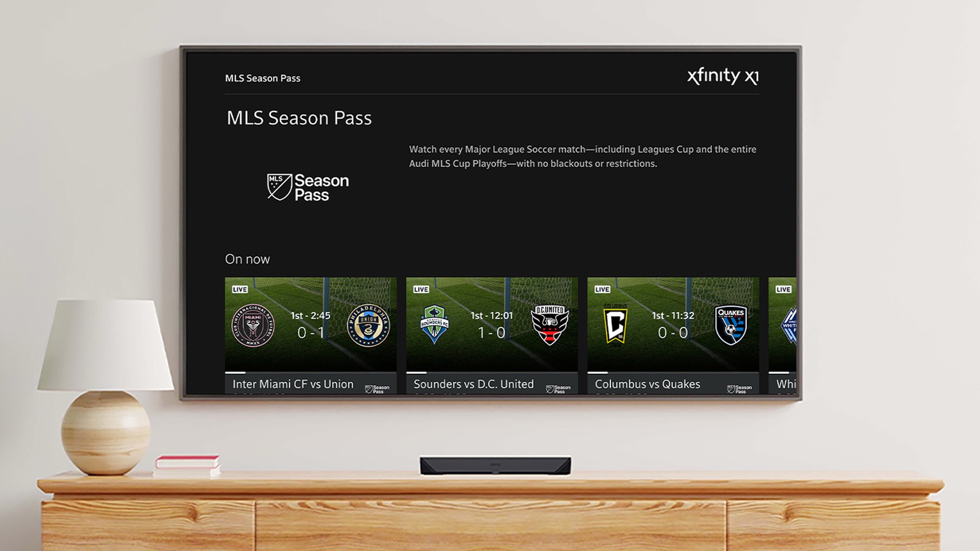 Apple MLS Season Pass on Comcast Xfinity