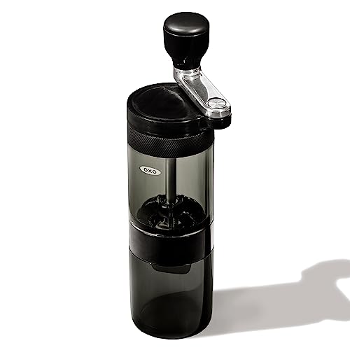 Oxo Brew Manual Coffee Grinder &amp;ndash; Stainless Steel Conical Burrs, 40 Grind Settings, Compact &amp;amp; Portable, Comfort Grip Handle, Easy-Fill Hopper