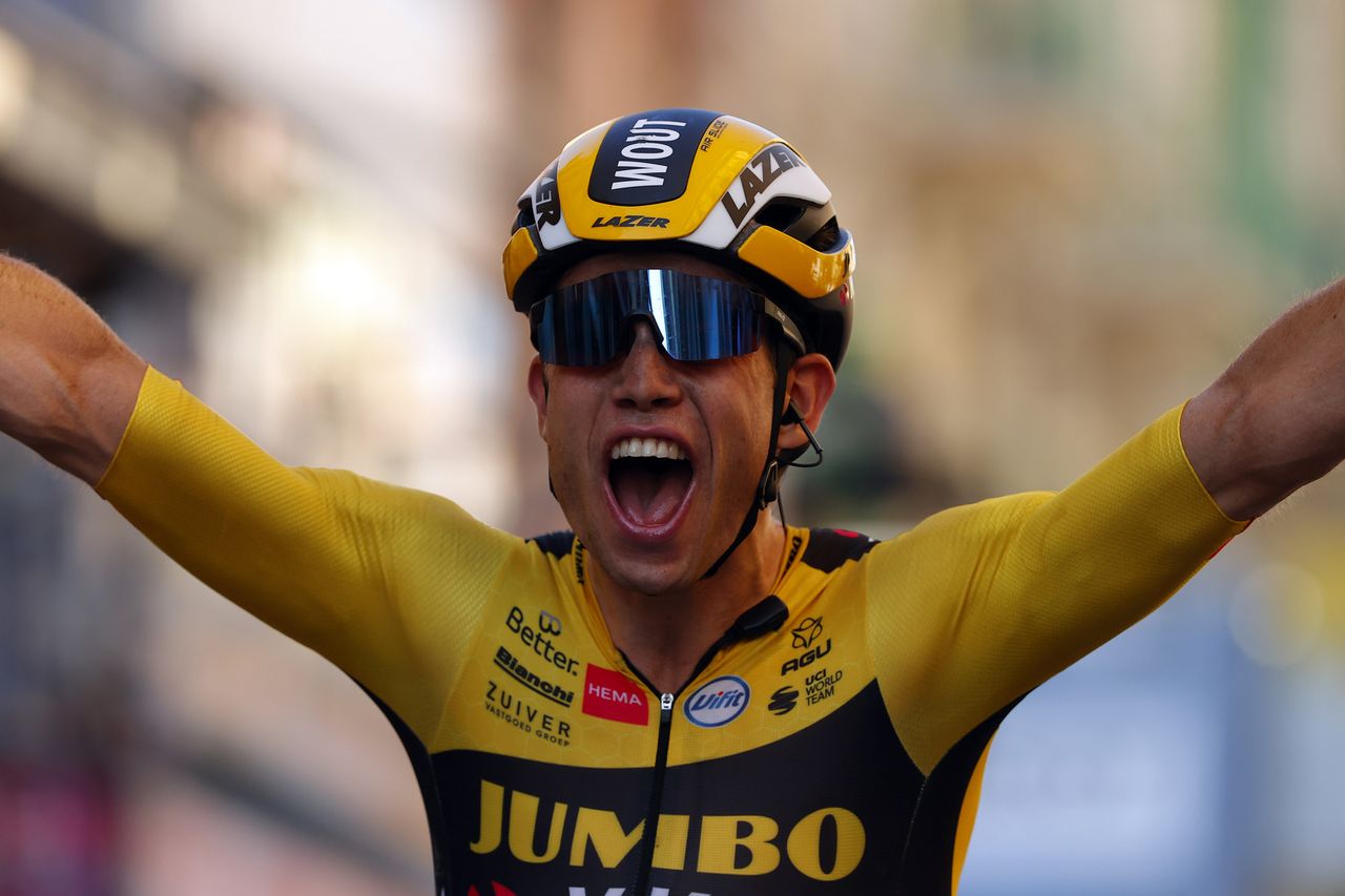 A roar of delight for Van Aert