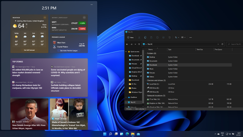 A screenshot of the Windows 11 Widgets pane