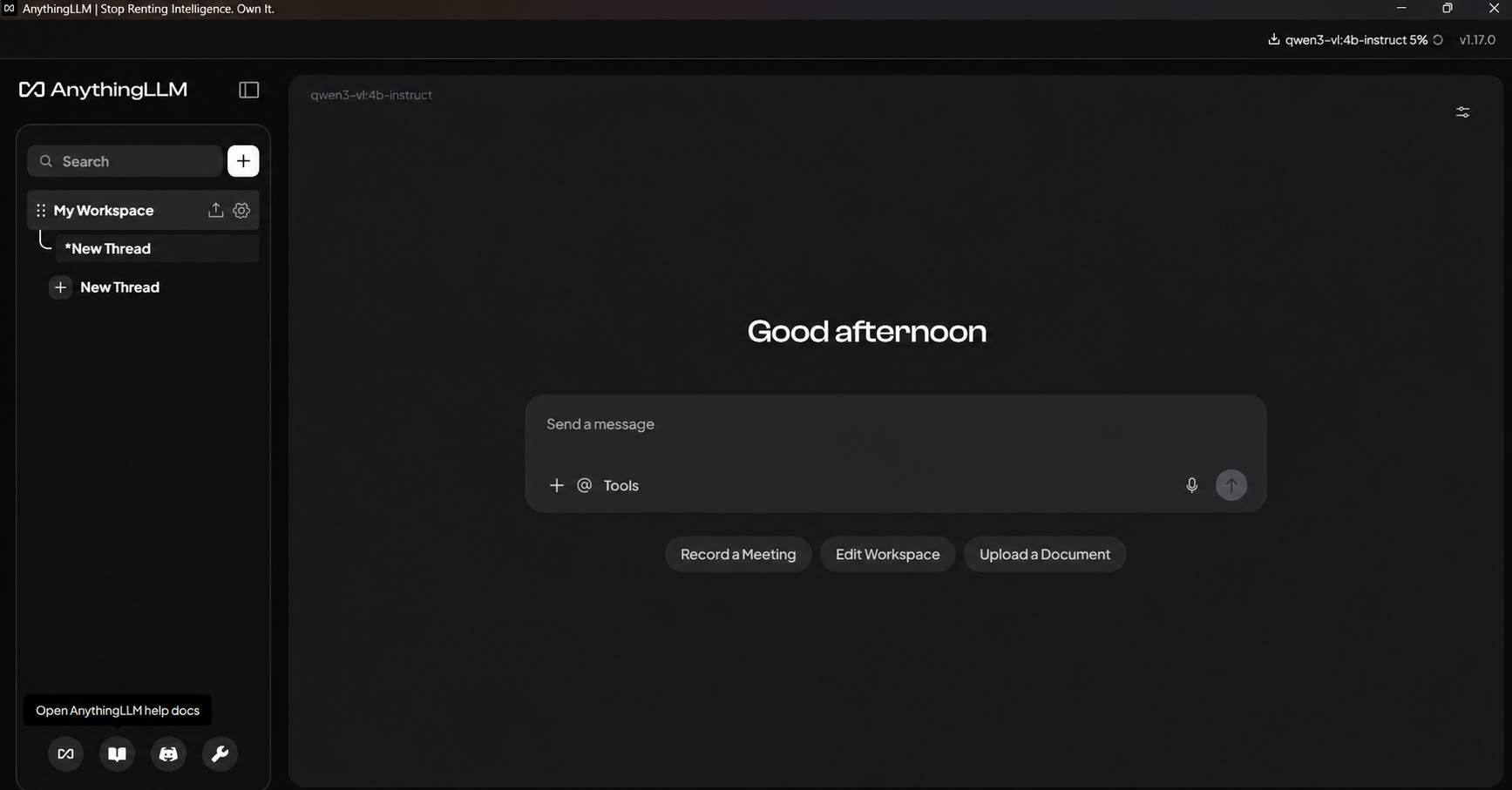 How to set up AnythingLLM local AI