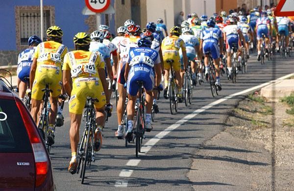 The run into town: Sunday's stage finished at the Ford factory in Almussafes