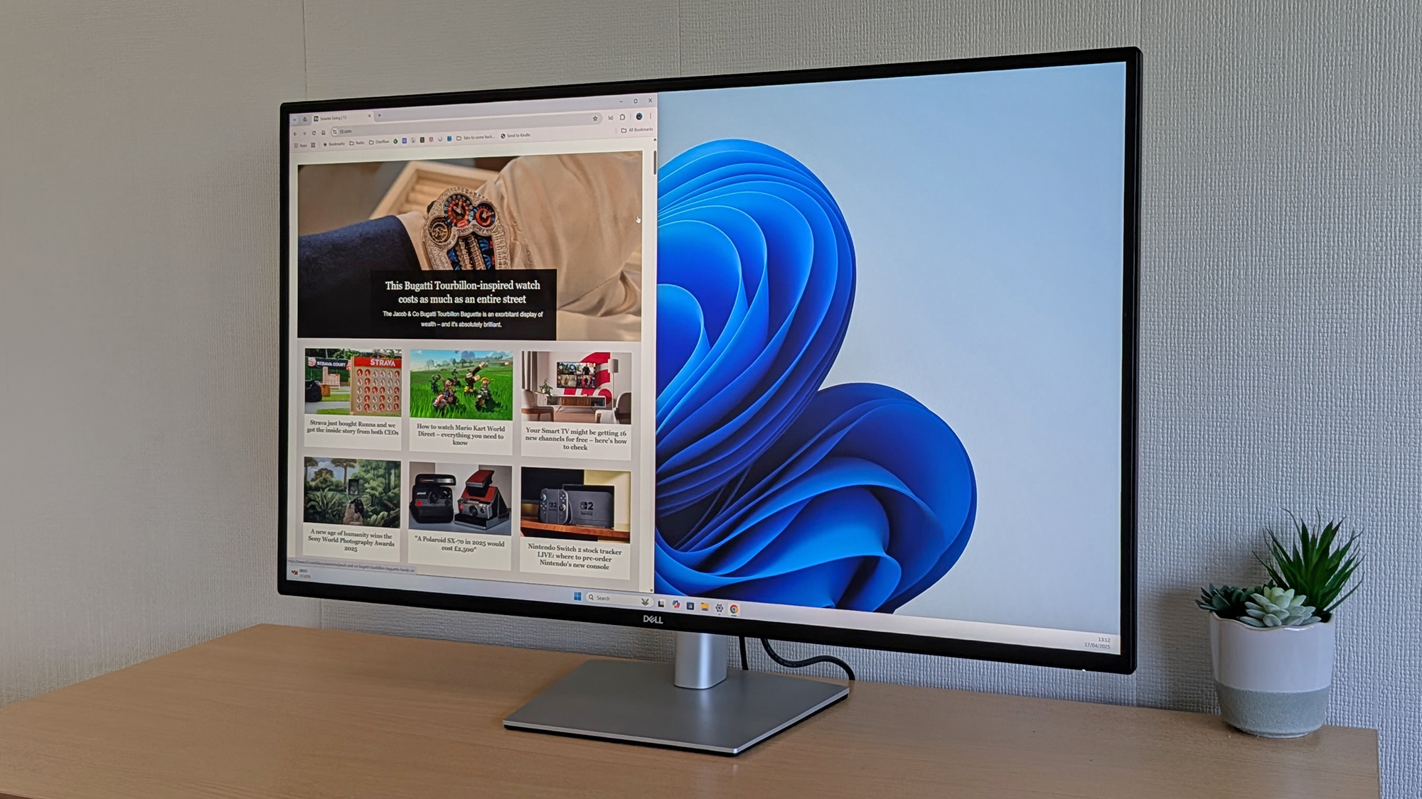 Dell UltraSharp U4323QE monitor from the front