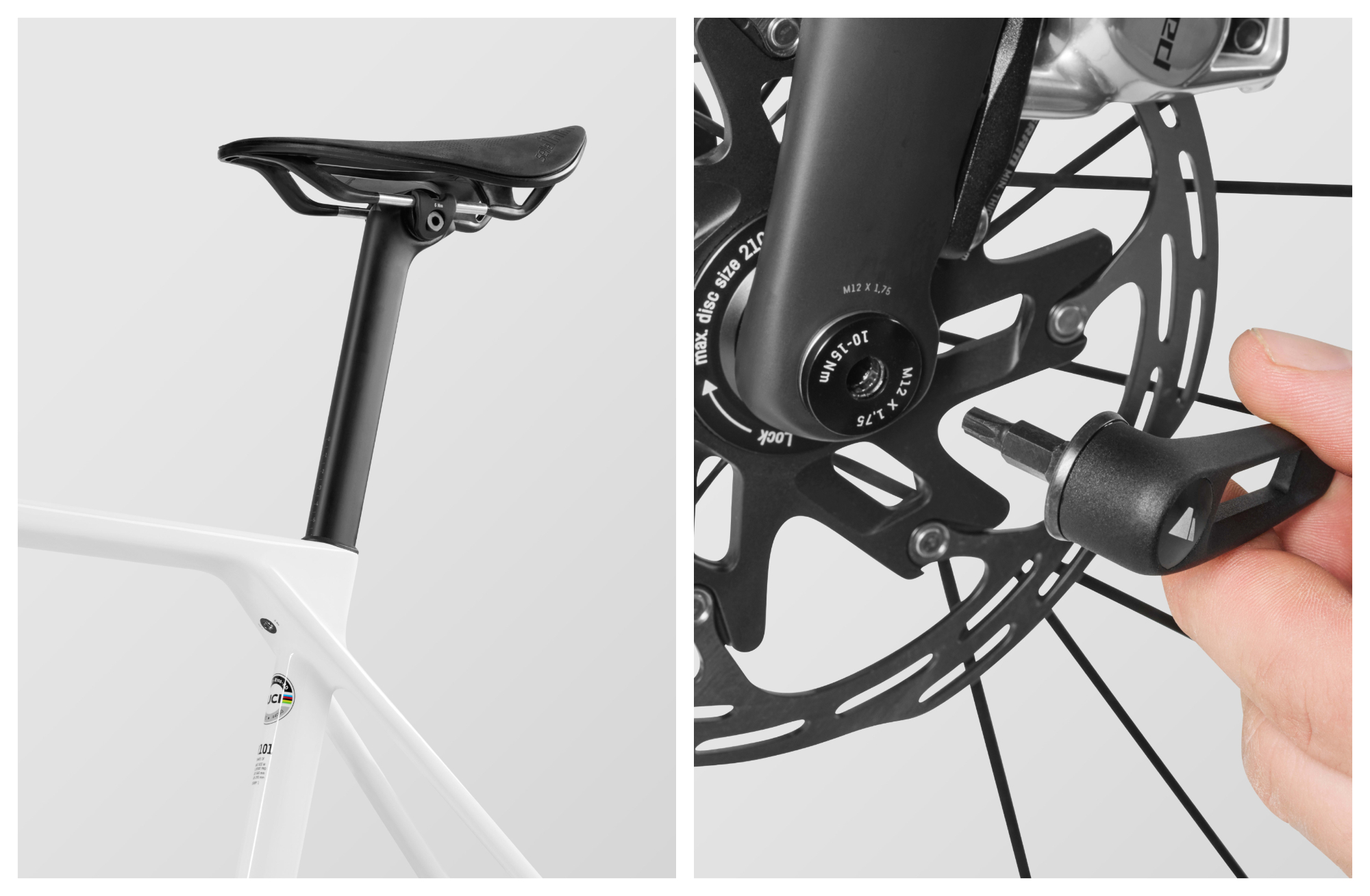 New seatpost clamp and thru-axle tool on Canyon Ultimate