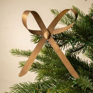 Brass Bow Clip Ornament 