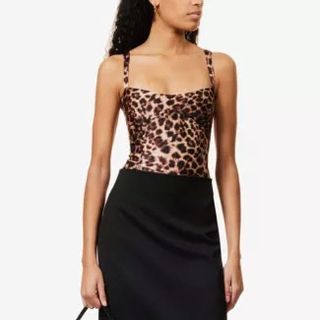 Good American leopard print top