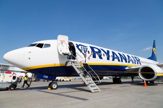 Ryanair pilot boarding plane