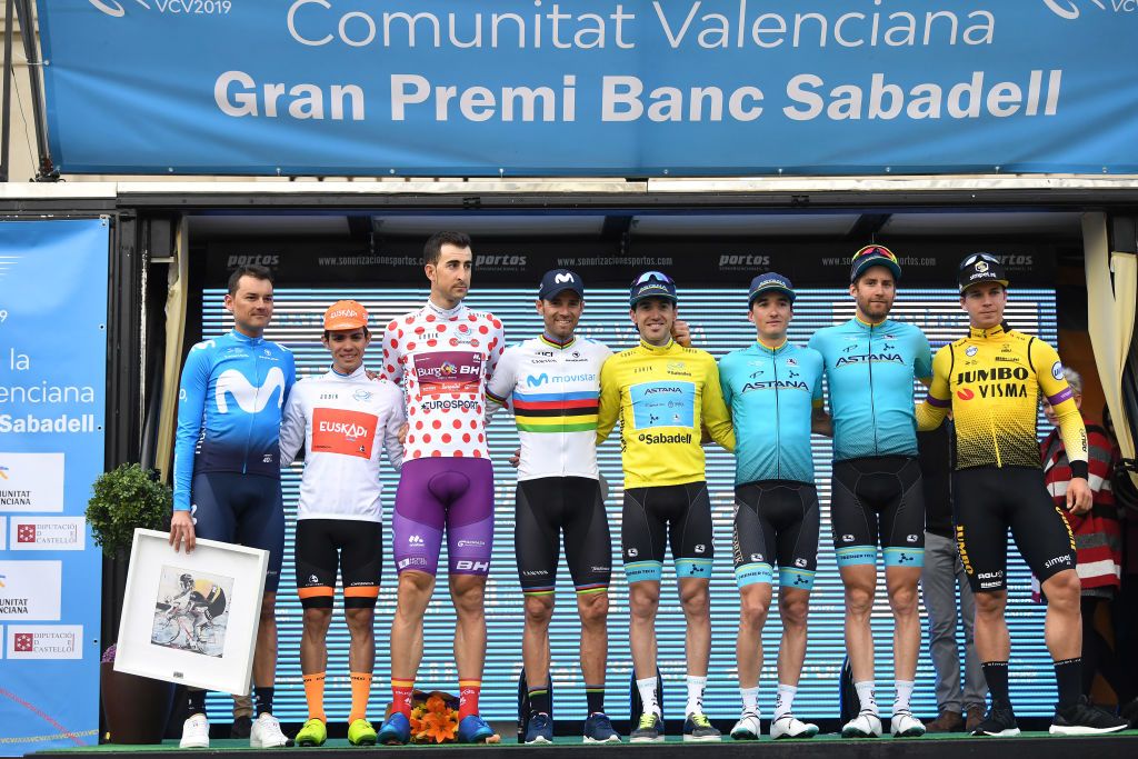 The jersey wearers after the final stage of the Volta a la Comunitat Valenciana