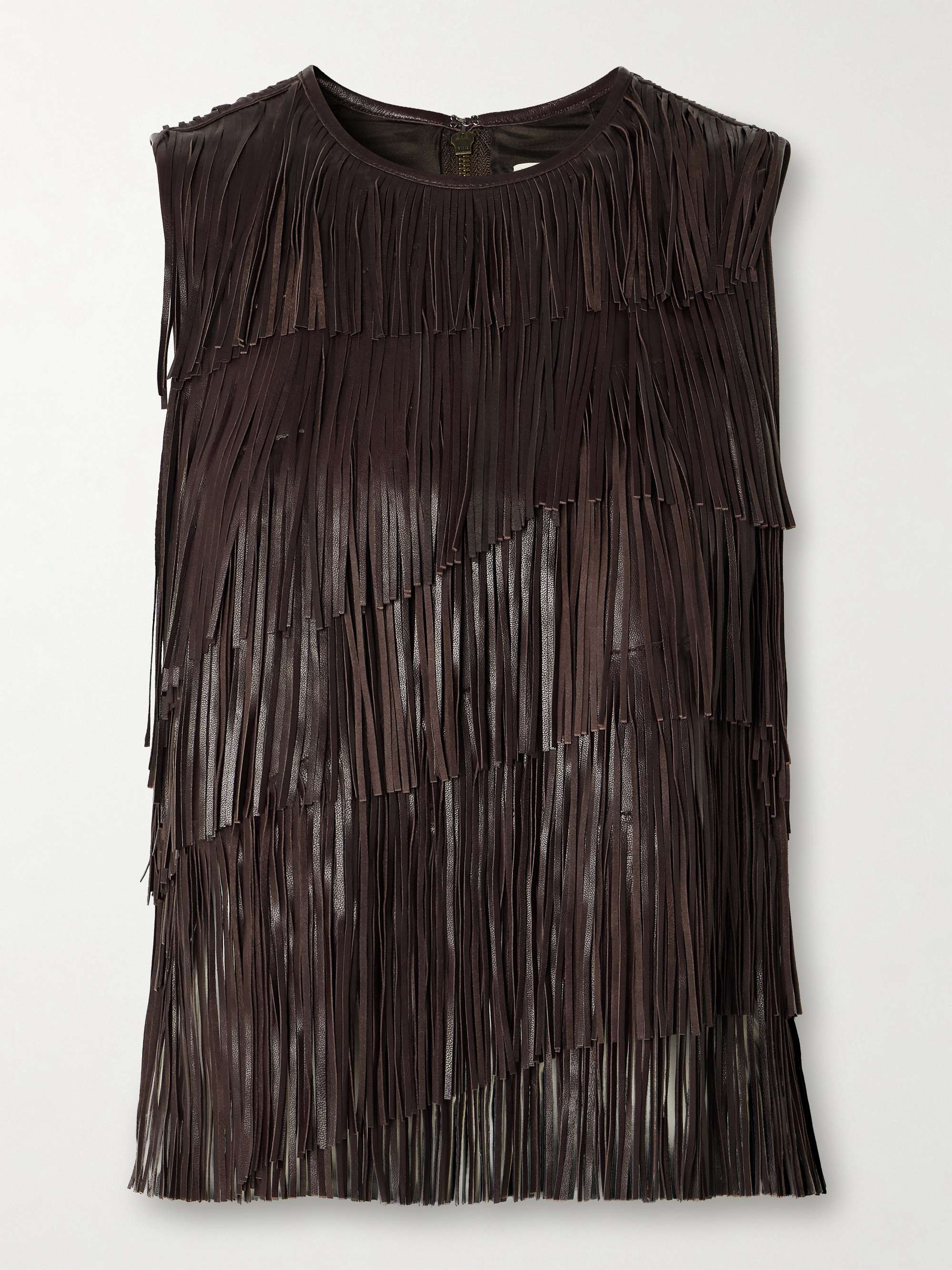 Leonie Fringed Leather Top