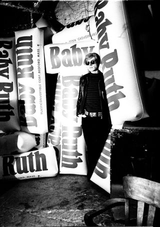 Billy Name – Andy Warhol with giant Baby Ruth Bars, The Factory, New York, 1966