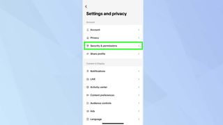 TikTok security and permissions