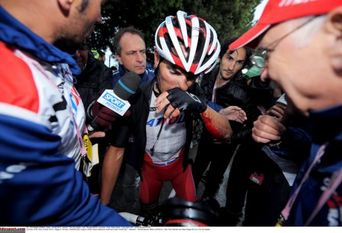 Joaquim Rodr&iacute;guez's hopes of a giro win were sunk today