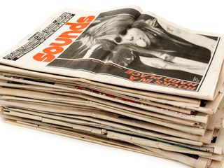 Collection of vintage British 'Sounds' weekly music newspapers from 1983.