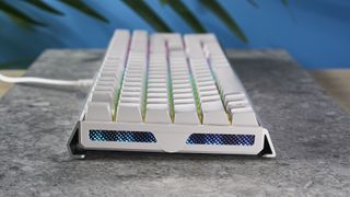 Photograph of the Cherry MX 3.1 gaming keyboard in white