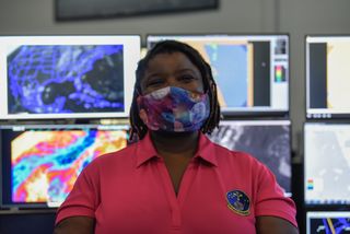 Meteorologist Arlena Moses, the lead launch weather officer for SpaceX's upcoming Starlink launch, currently scheduled for June 13, 2020.