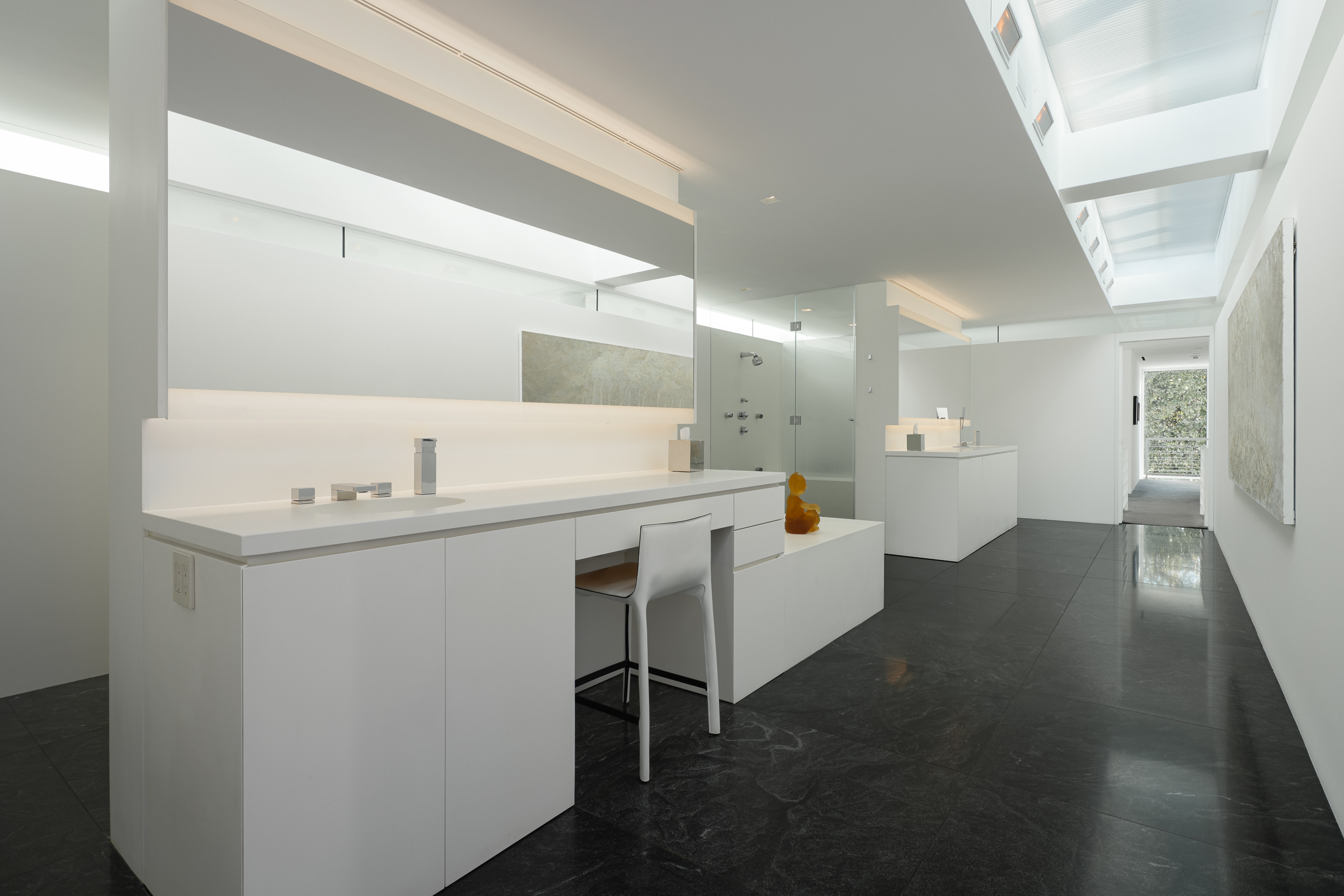 The house's private living areas