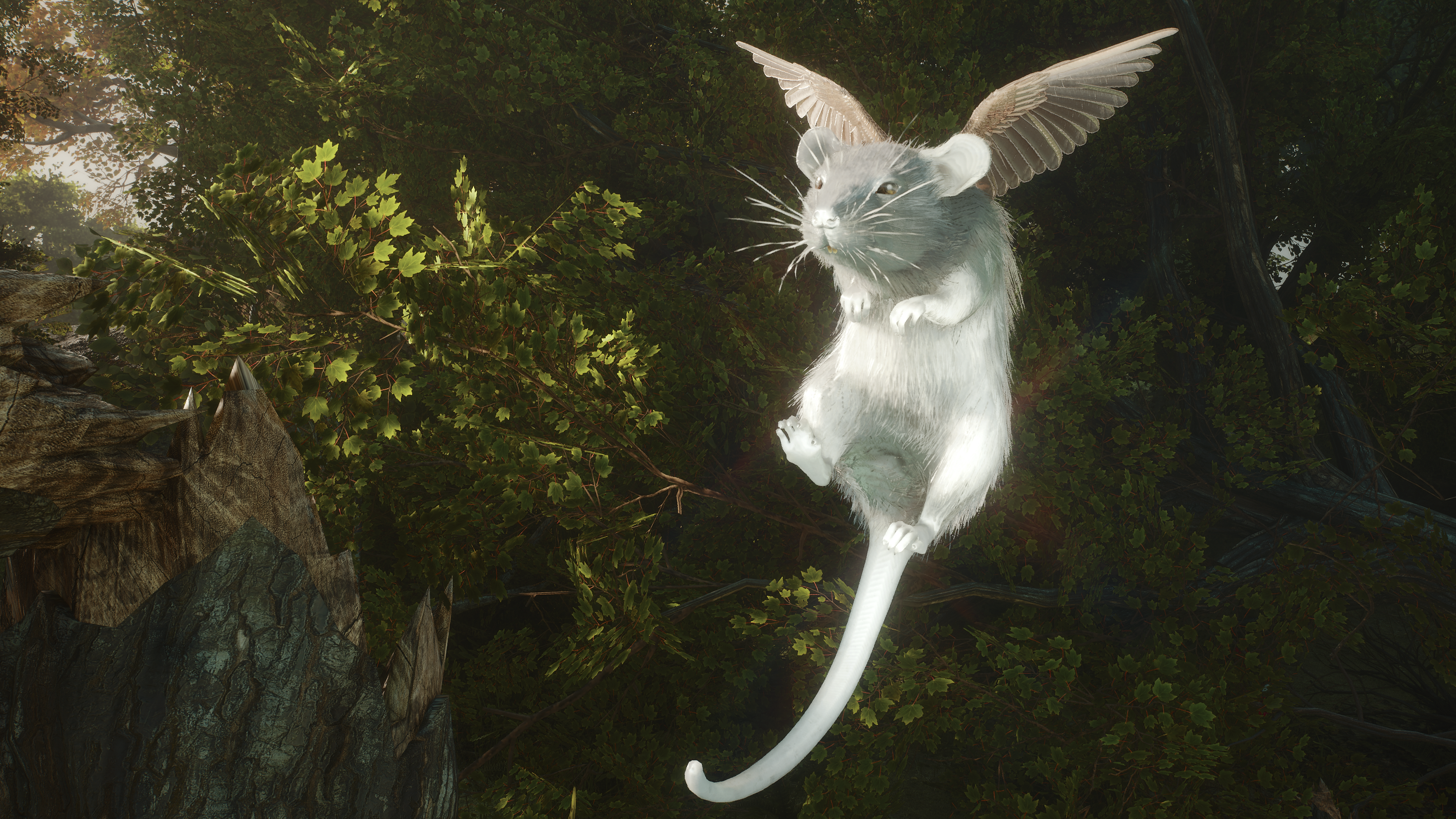 Screenshot from Soulframe, showing a flying 'Floppet'.