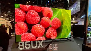 Hisense ULED EX TV in CES tradeshow booth