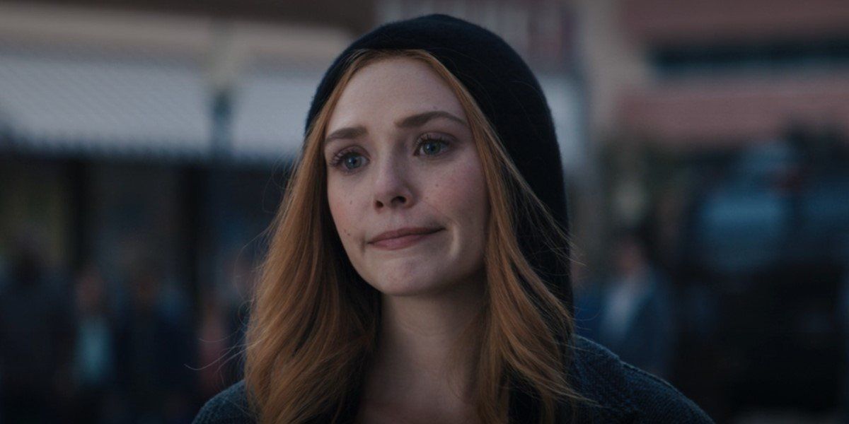 elizabeth olsen&#039;s wanda in hoodie on wandavision