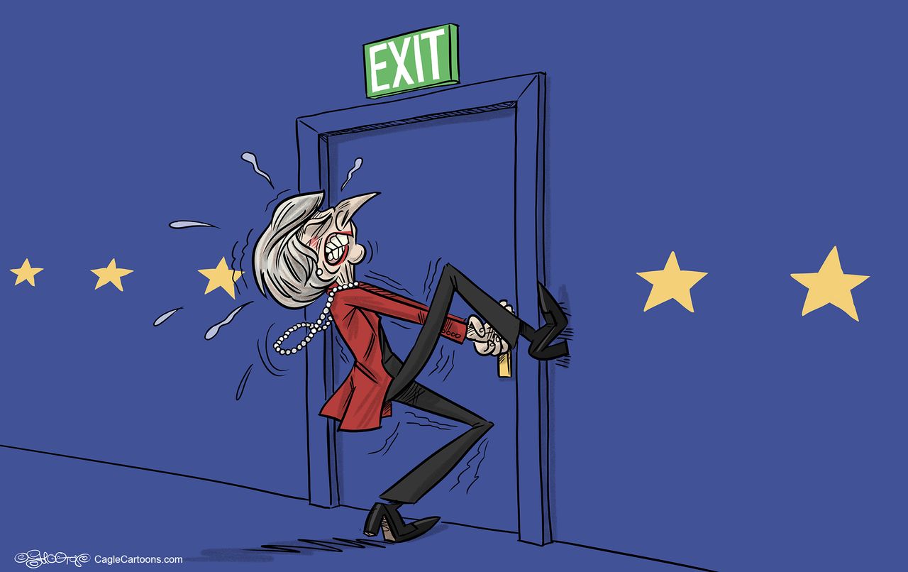 Political cartoon World Theresa May brexit&amp;amp;nbsp;vote&amp;amp;nbsp;