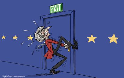 Political cartoon World Theresa May brexit&nbsp;vote&nbsp;