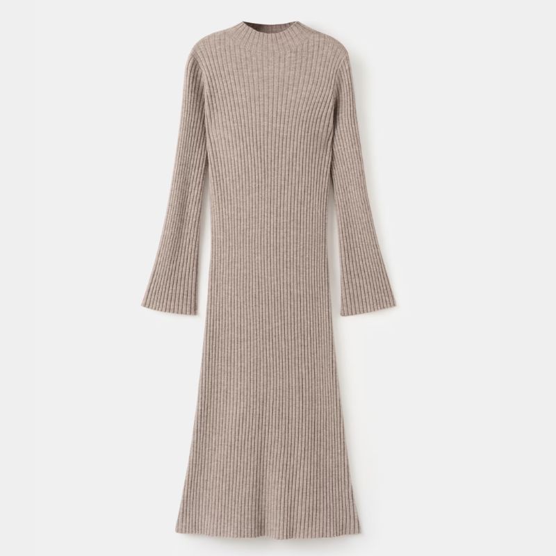 knitted, ribbed midi dress from Mango