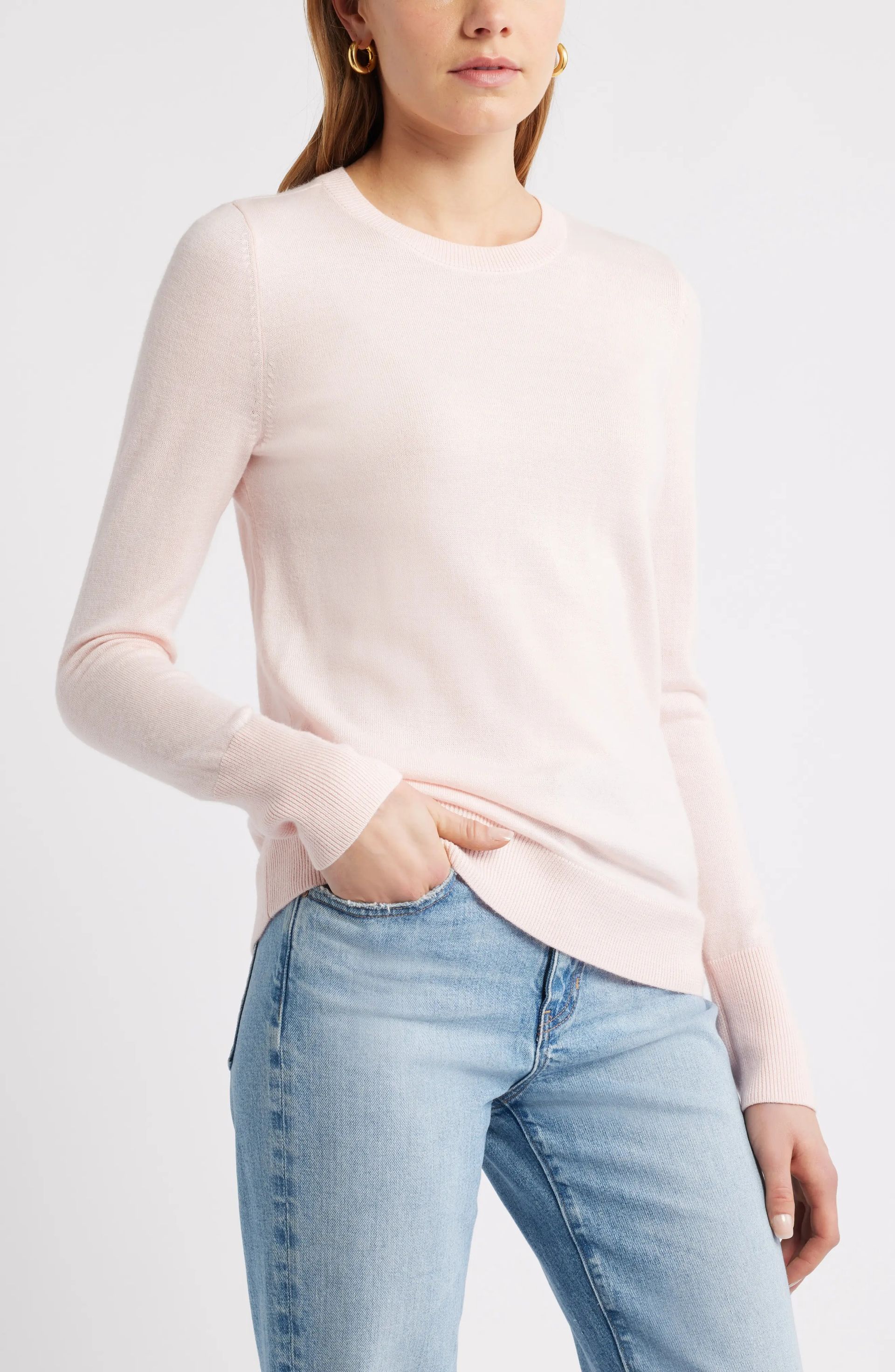 Caslon<sup>®</sup>, Merino Wool Blend Crewneck Sweater
