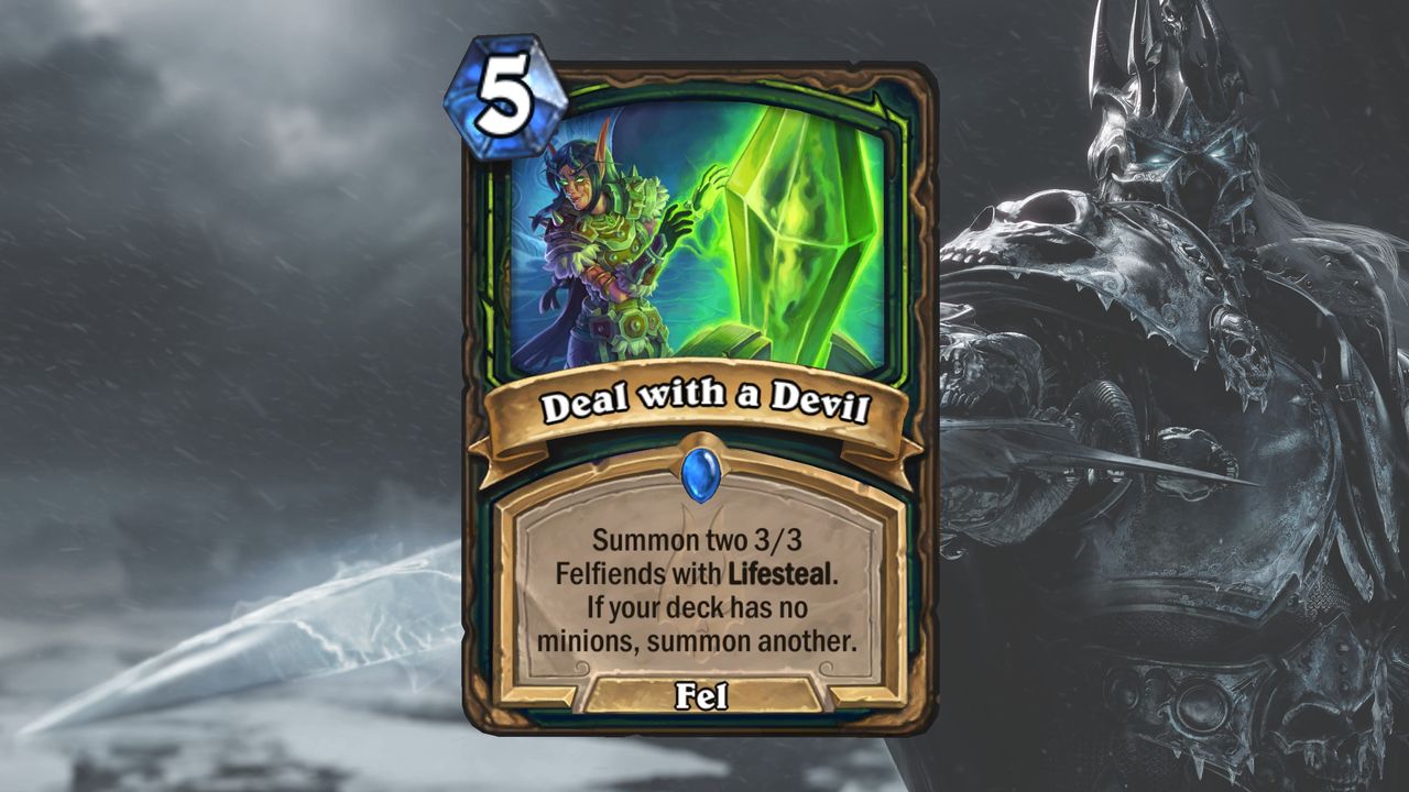 Cards and art from Hearthstone's March of the Lich King expansion.