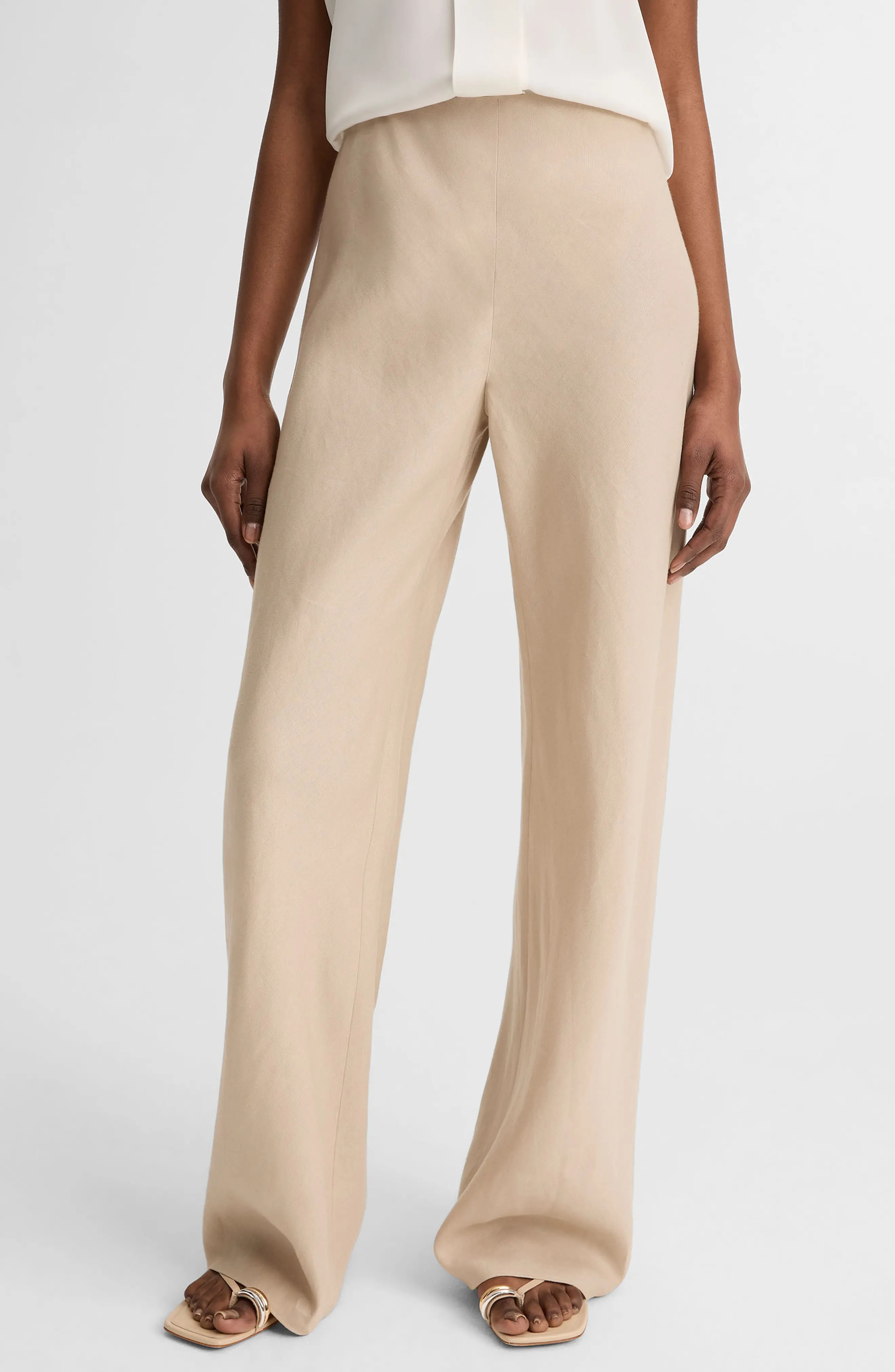 Vince, Colette Wide Leg Linen Pants