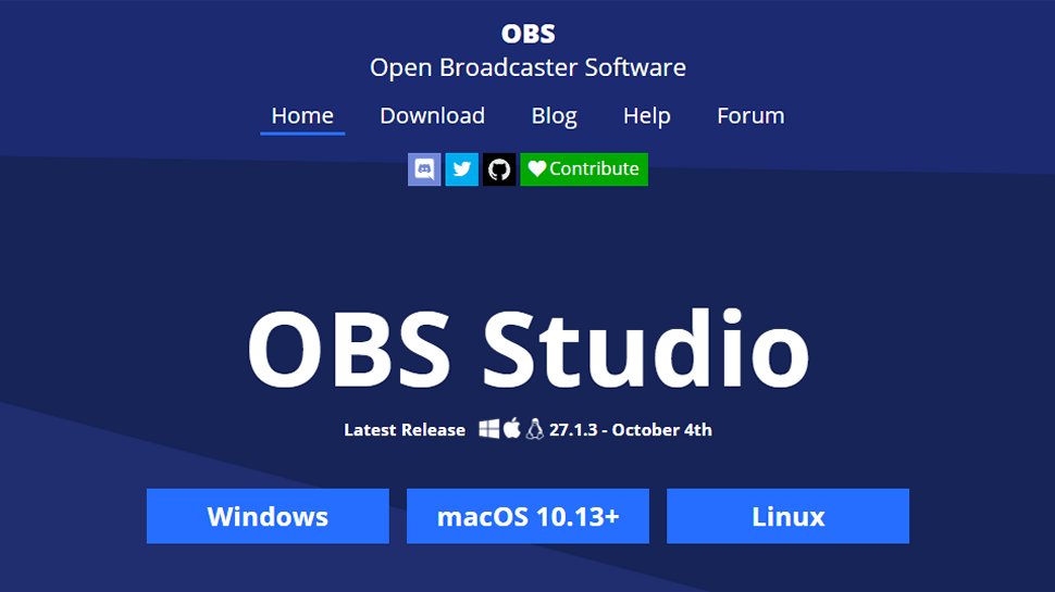 Website screenshot for OBS Studio