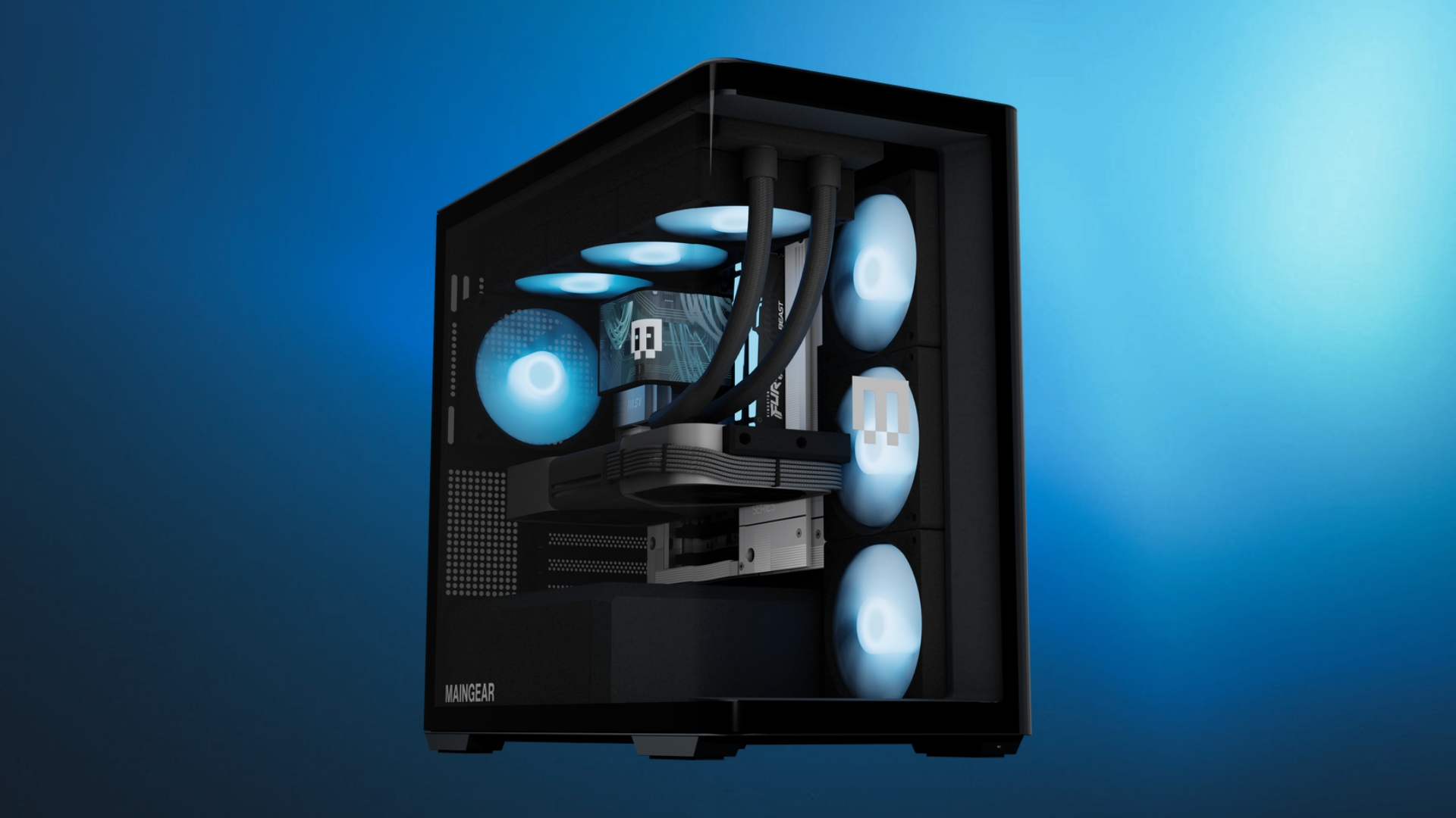 The 2026 edition of the Maingear Zero on a blue background