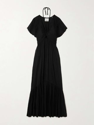 Agathe Tiered Cotton and Silk-Blend Crepon Maxi Dress